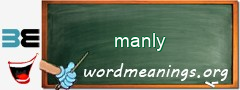 WordMeaning blackboard for manly